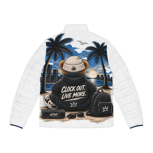 Off Duty Bear Puffer Jacket (AOP)