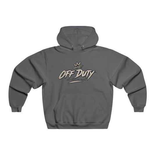 Off Duty Hoodie — “Clock Out. Live More.” Graphic Hooded Sweatshirt